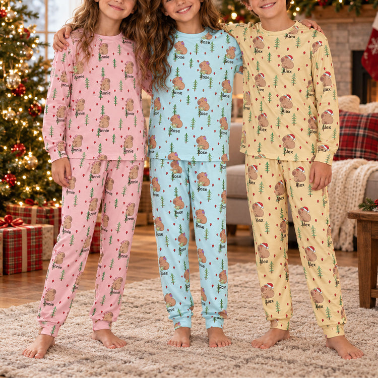 Cute Capybara Gift For Capybara Lovers - Personalized Pajamas 1