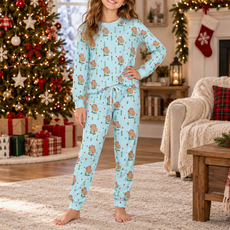 Cute Capybara Gift For Capybara Lovers - Personalized Pajamas 2