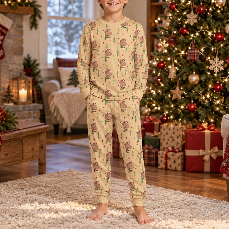 Cute Capybara Gift For Capybara Lovers - Personalized Pajamas 3