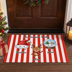 Cute Character Custom Name Christmas - Personalized Doormat 2