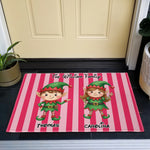 Cute Character Custom Name Christmas - Personalized Doormat 5