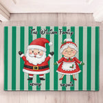 Cute Character Custom Name Christmas - Personalized Doormat 4