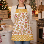 Cute Christmas Holiday, Nutcracker, Gingerbread Custom Name Gift For Mom, Grandma, Her - Personalized Apron 2