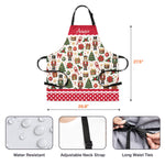 Cute Christmas Holiday, Nutcracker, Gingerbread Custom Name Gift For Mom, Grandma, Her - Personalized Apron 3