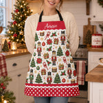 Cute Christmas Holiday, Nutcracker, Gingerbread Custom Name Gift For Mom, Grandma, Her - Personalized Apron 4