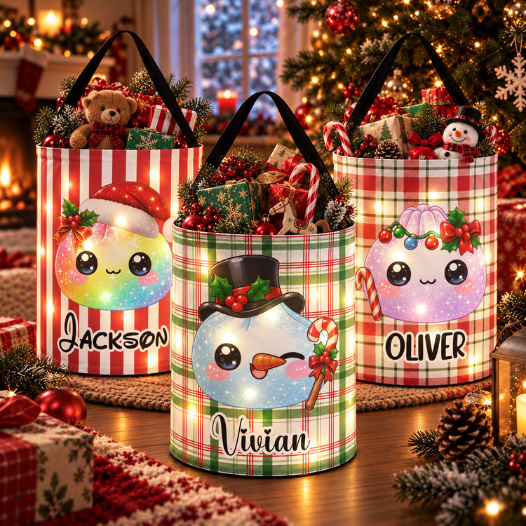 Cute Dumplings Custom Name Christmas Version - Personalized Basket 2