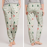 Cute Santa Claus Tree Custom Name, Christmas Gift For Her, Family Matching - Personalized Lounge Pants 3