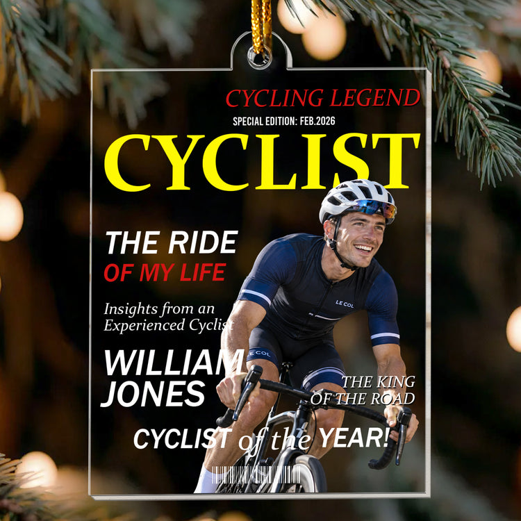 Cyclist Of The Year - Personalized Ornament 2