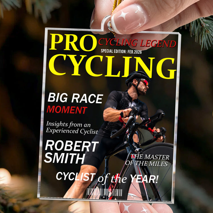 Cyclist Of The Year - Personalized Ornament 3