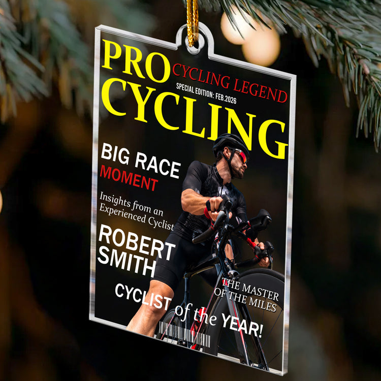 Cyclist Of The Year - Personalized Ornament 4