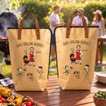 Dad's Grilling Buddies Custom Photo Gifts For Dad, Grandpa, Gifts For Men - Personalized BBQ Blanket 2