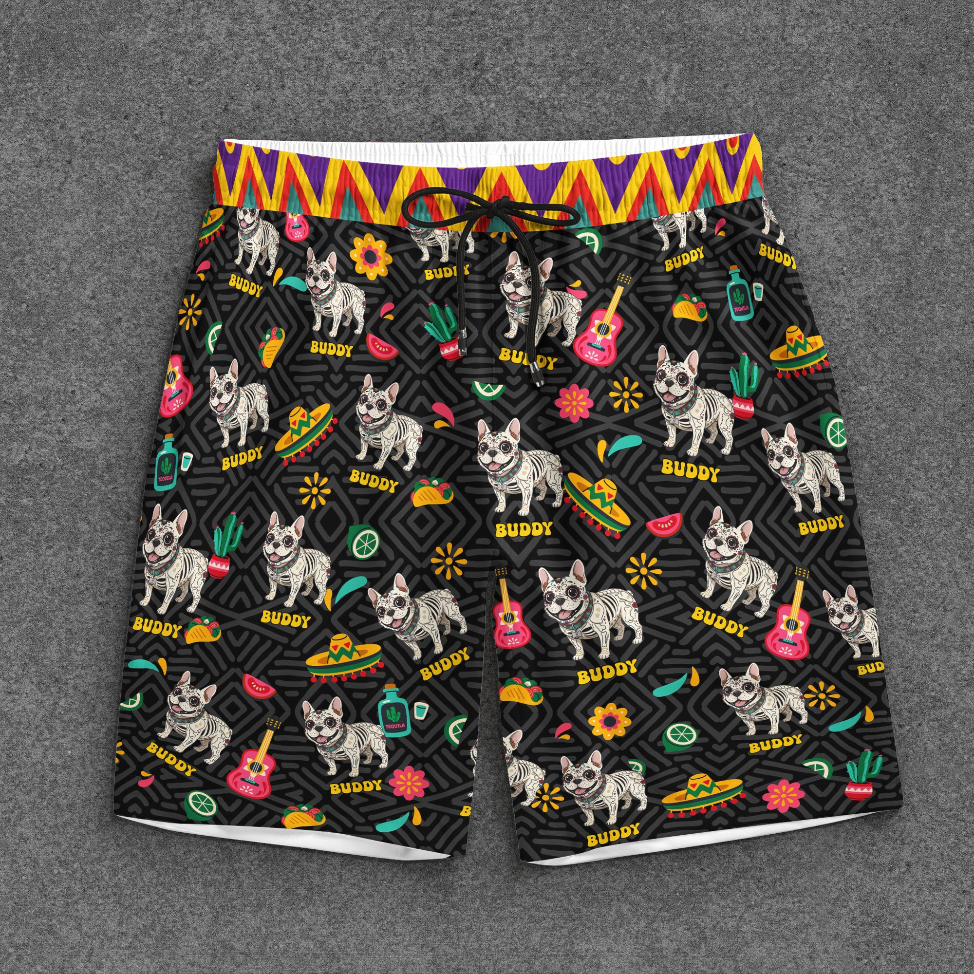 Dia De Los Muertos Custom Pet Photo Latinos Mexican Day Of The Dead - Personalized Shorts 4