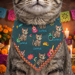 Dia De Los Muertos Custom Pet Photo Latinos Mexican - Personalized Bandana Collar 3