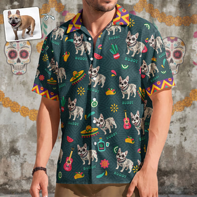 Dia De Los Muertos Custom Pet Photo Latinos Mexican - Personalized Hawaiian Shirt