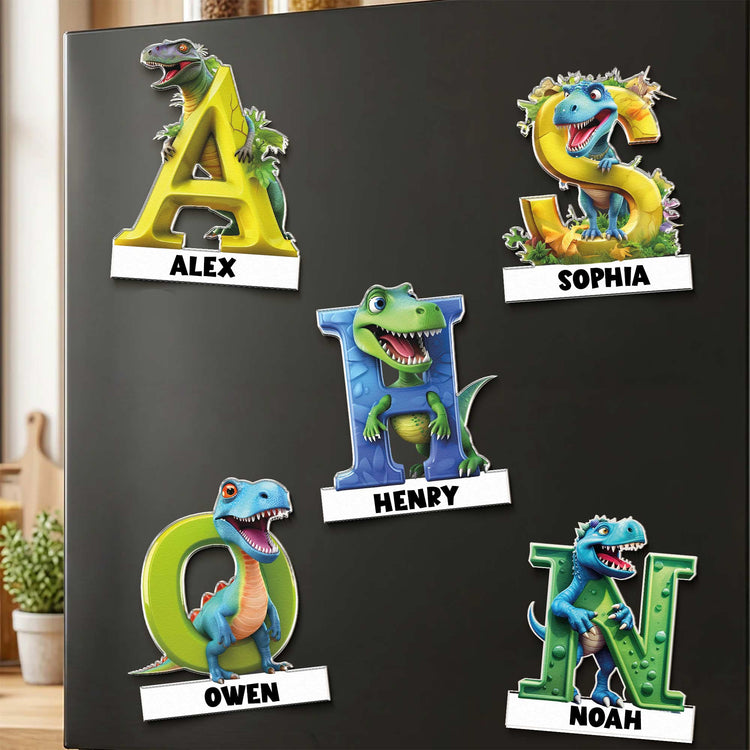 Dinosaur Alphabet - Personalized Magnet 3