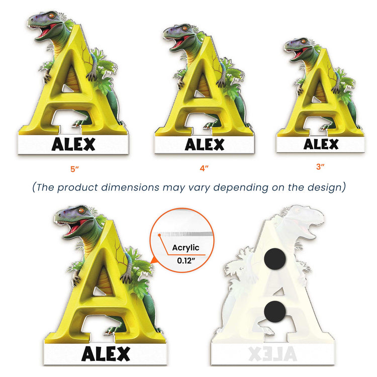 Dinosaur Alphabet - Personalized Magnet 4