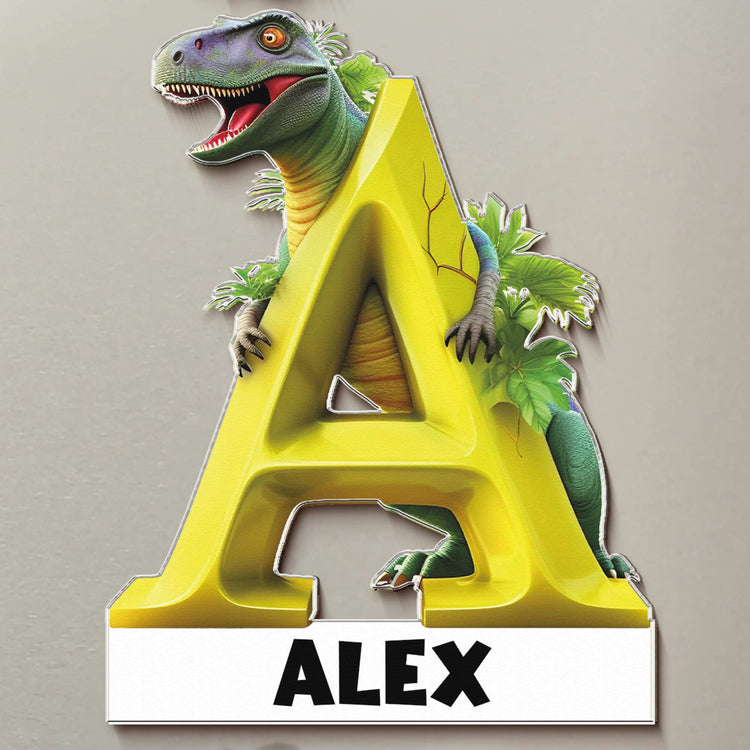 Dinosaur Alphabet - Personalized Magnet 5