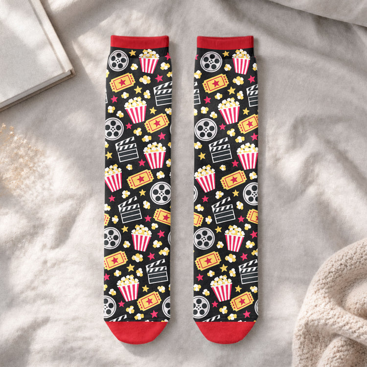 Do Not Disturb I'm Watching Movies - Movie Lovers Watching - Personalized Socks 5