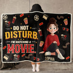 Do Not Disturb Movie Popcorn - Personalized Blanket 1