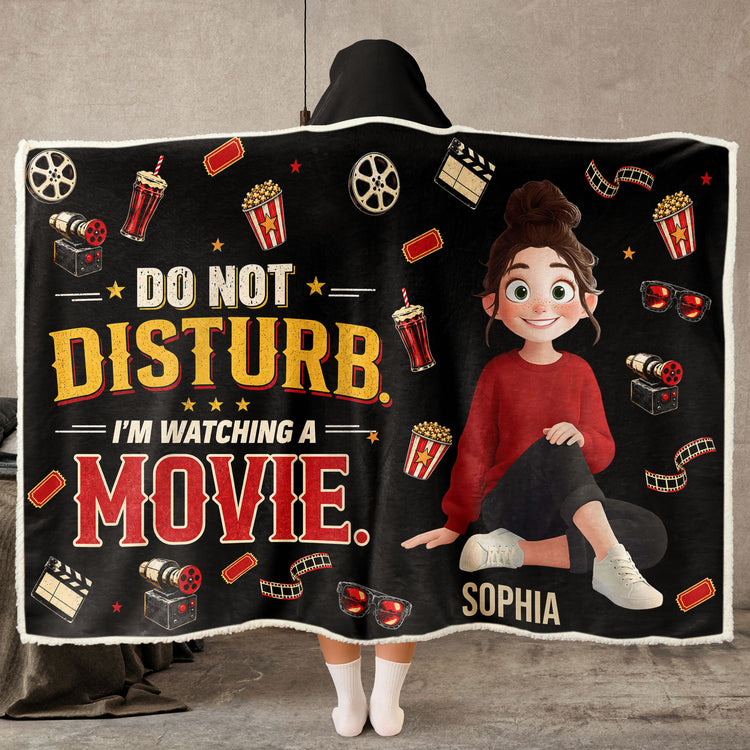 Do Not Disturb Movie Popcorn - Personalized Blanket 1
