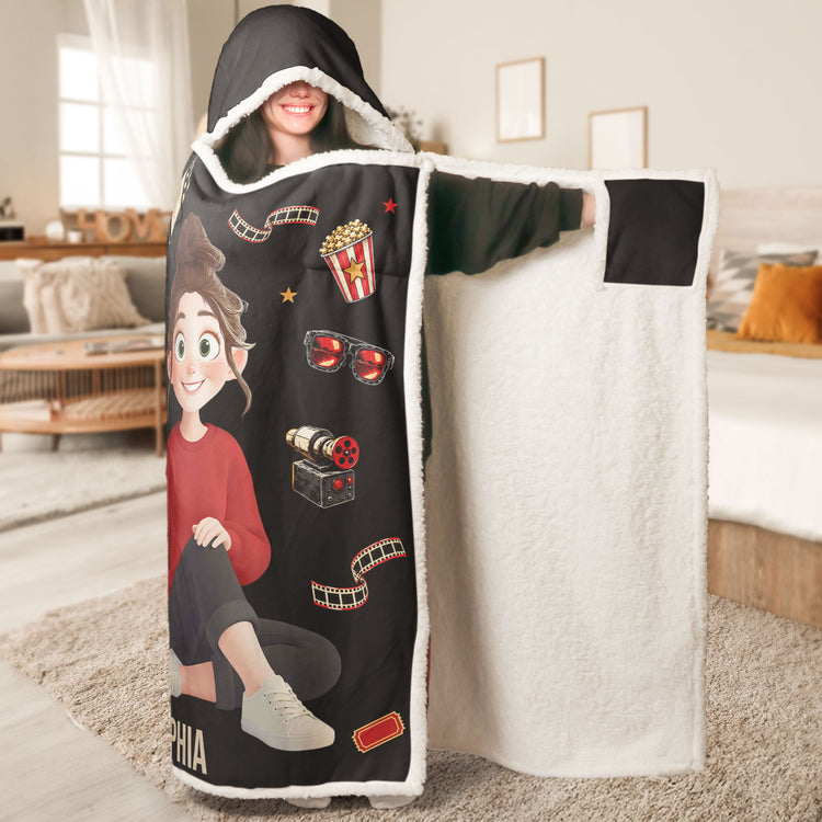 Do Not Disturb Movie Popcorn - Personalized Blanket 2