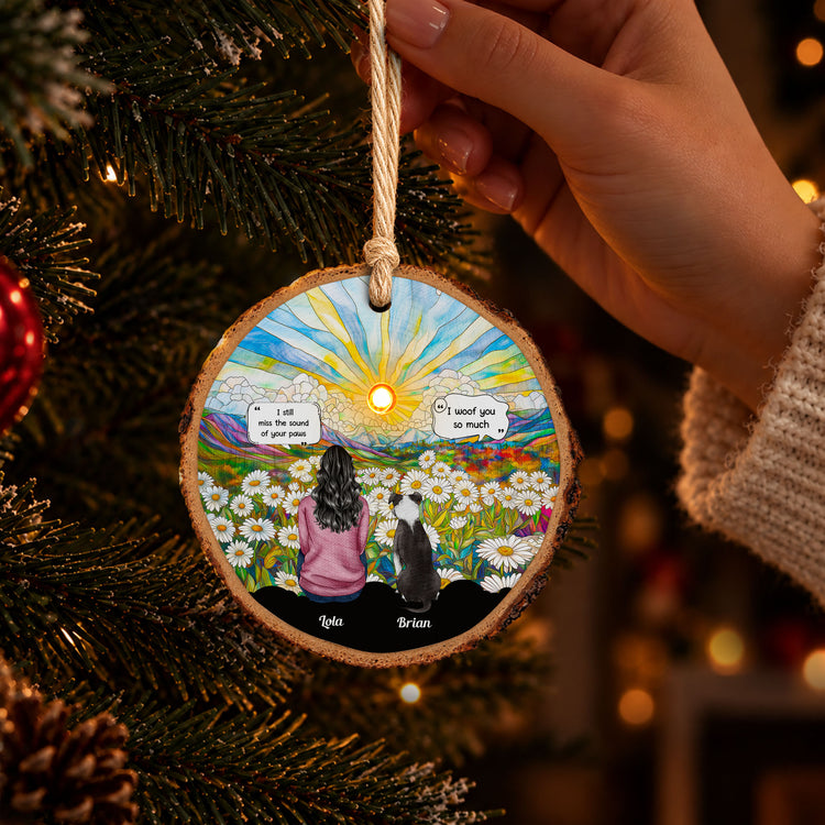 Dog Memorial, Cat Memorial, I Miss You - Personalized Ornament 3