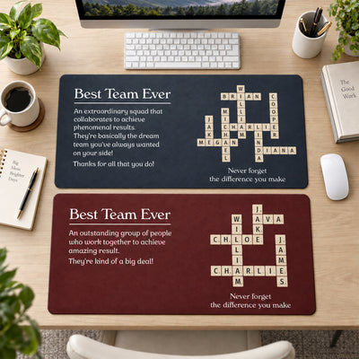Dream Team Best Team Ever Definition Gifts For Coworkers Custom Scrabble - Personalized Desk Mat