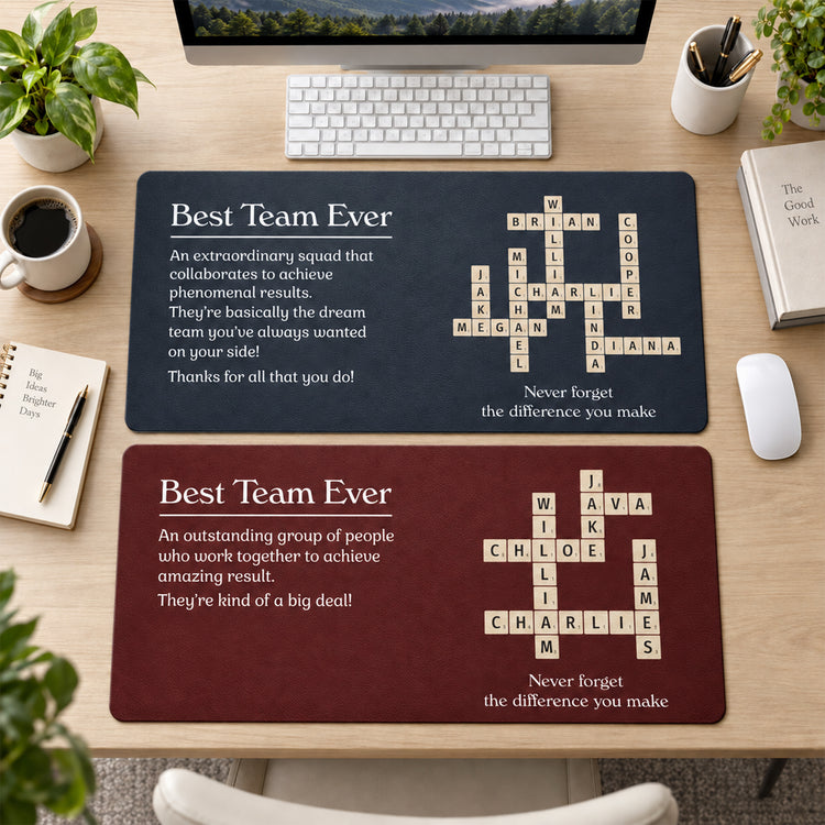 Dream Team Best Team Ever Definition Gifts For Coworkers Custom Scrabble - Personalized Desk Mat 1