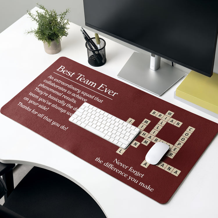 Dream Team Best Team Ever Definition Gifts For Coworkers Custom Scrabble - Personalized Desk Mat 2