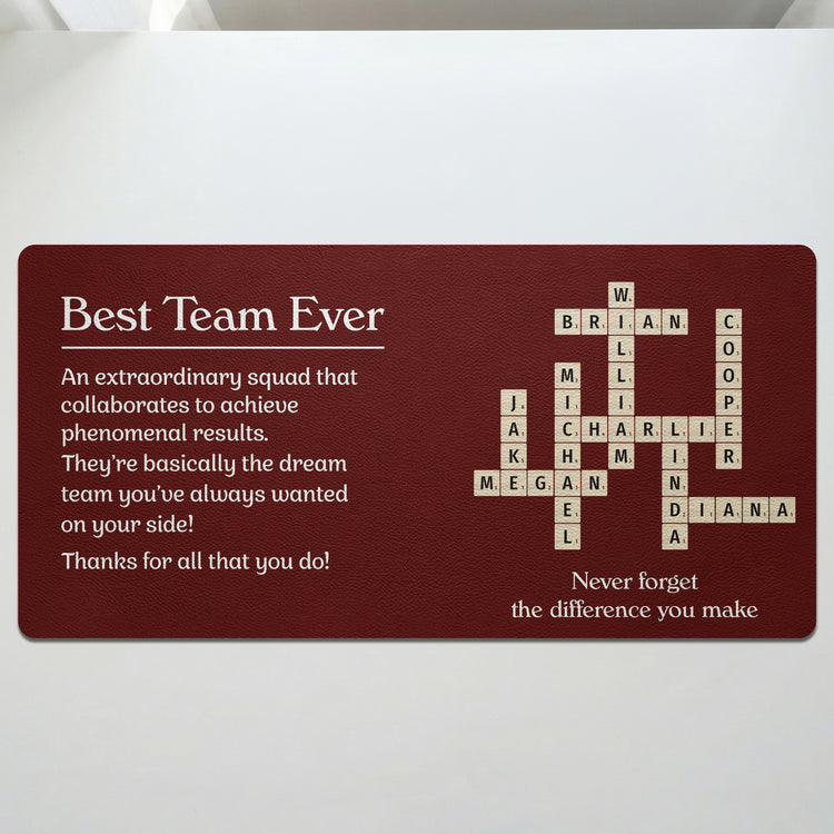 Dream Team Best Team Ever Definition Gifts For Coworkers Custom Scrabble - Personalized Desk Mat 3
