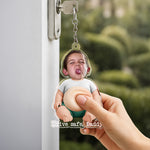 Drive Safe, Daddy Mommy Papa Nana - 3D Cute Squishy Kid & Baby - Personalized Keychain 3