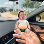 Drive Safe, Daddy Mommy Papa Nana - 3D Cute Squishy Kid & Baby - Personalized Rear View Mirror Accessory 2