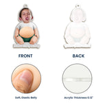 Drive Safe, Daddy Mommy Papa Nana - 3D Cute Squishy Kid & Baby - Personalized Rear View Mirror Accessory 4