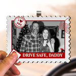 Drive Safe Daddy Postage Stamp - Personalized Car Visor Clip 3