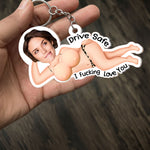 Drive Safe I Love You - 3D Funny Squishy Gift For Him, Husband, Boyfriend - Personalized Keychain 2