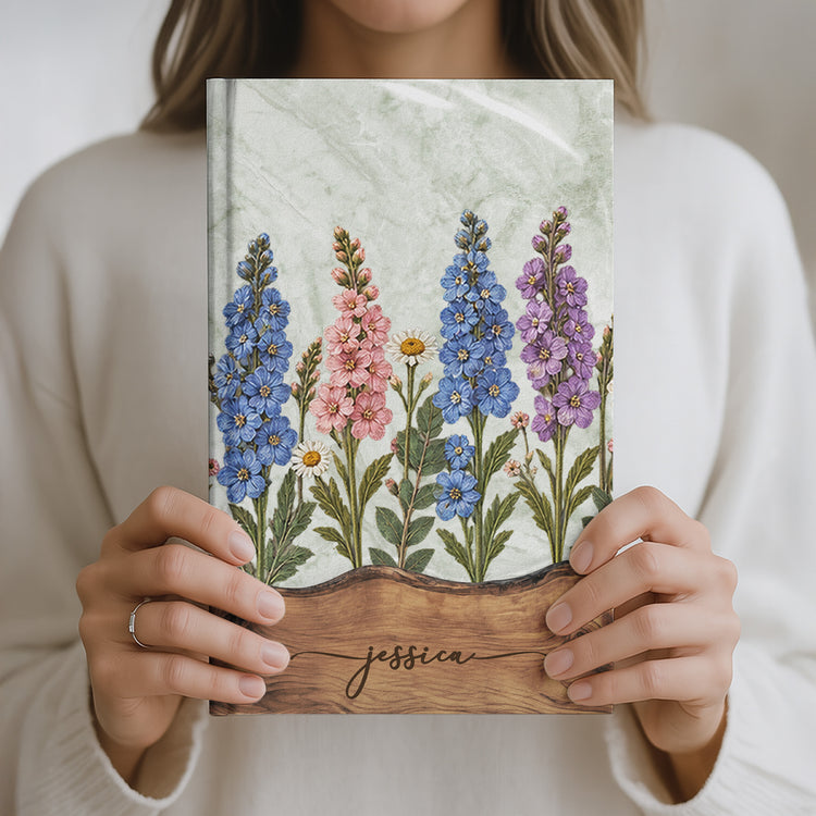 Dry Birth Month Flower Gift For Her Wife Daughter Sister Friend - Personalized Journal 2
