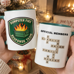 Dumpster Fire Response Team - Custom Crossword Names - Personalized Mug 1