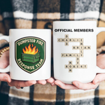 Dumpster Fire Response Team - Custom Crossword Names - Personalized Mug 5