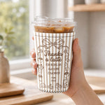 Employee Coworker Appreciation Thank You End Of Year Gift - Personalized Iced Coffee Sleeve 2