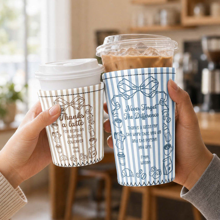 Employee Coworker Appreciation Thank You End Of Year Gift - Personalized Iced Coffee Sleeve 5