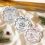 Engaged Ornament Custom Engagement Gifts For Couple First Christmas Engaged - Personalized Ornament 3