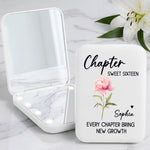 Every Chapter Brings New Growth - Custom Birth Flower Birthday Gifts For Daughter - Personalized Mirror 2