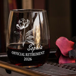 Every Sip Tastes Like It's Not My Problem Anymore Birth Flower - Personalized Wine Glass 2