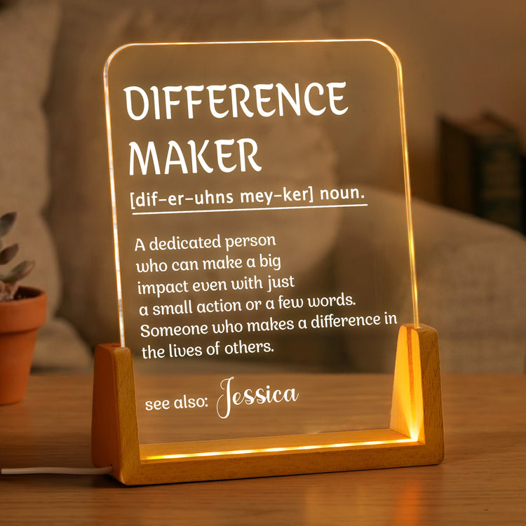Exchange Gifts, Gag Gift For Women, Men, Coworker, Boss - Personalized Night Light 1