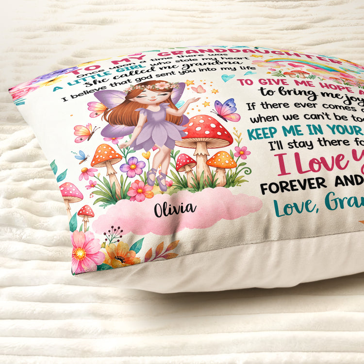 Fairy Girl, Fairy Flowers Custom Name, Gift For Granddaughter, Daughter, Little Girls - Personalized Pillow 5