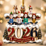 Family 2026 250 Years Of Freedom - Personalized Ornament 1