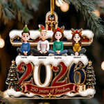 Family 2026 250 Years Of Freedom - Personalized Ornament 2