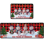 Family 250Th Anniversary Snowman - Personalized Runner Rug 5