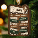 Family Adventure This Year - Personalized Ornament 1