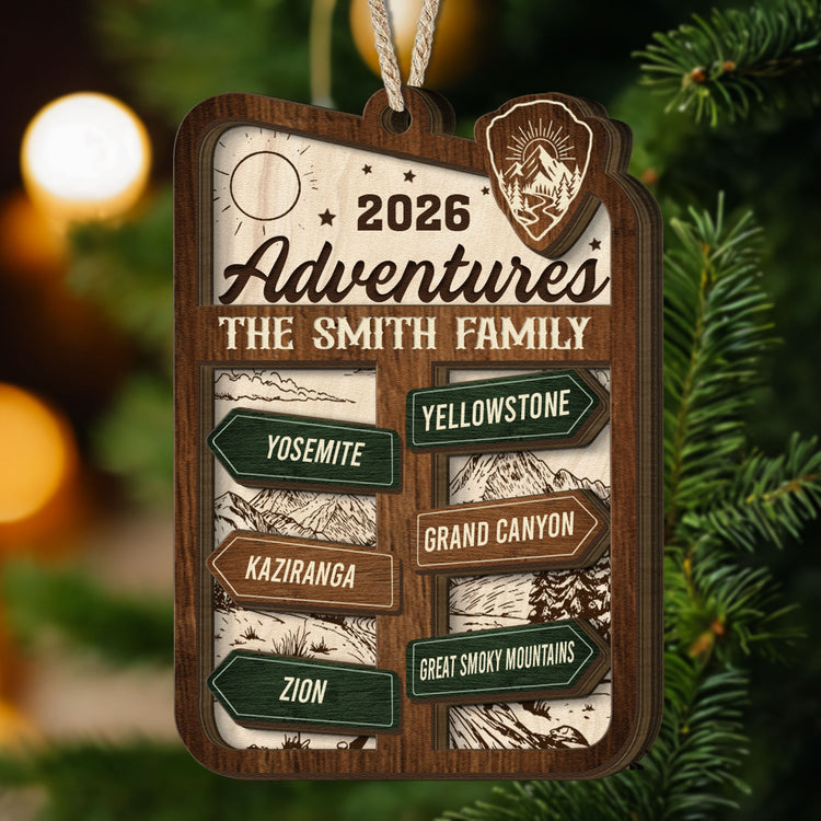 Family Adventure This Year - Personalized Ornament 1